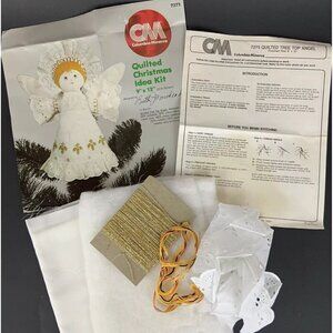 Columbia Minerva Quilted Christmas Tree Top Angel Kit 7275 Holiday Craft 1980